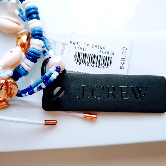 J CREW Seaside bracelet Set in Bright Ocean Blue - Picture 10 of 11